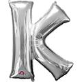 Anagram 33 in. Letter K Silver Supershape Foil Balloon 78410